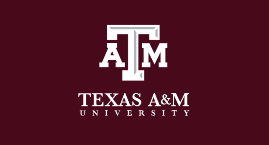 The stacked Texas A&M University logo on maroon