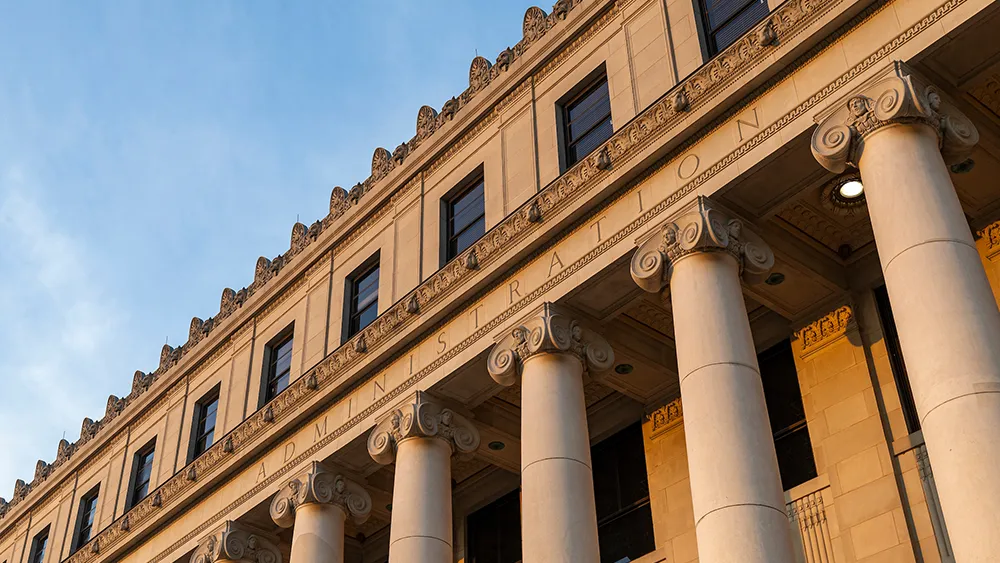 JKW Administration Building columns at an angle
